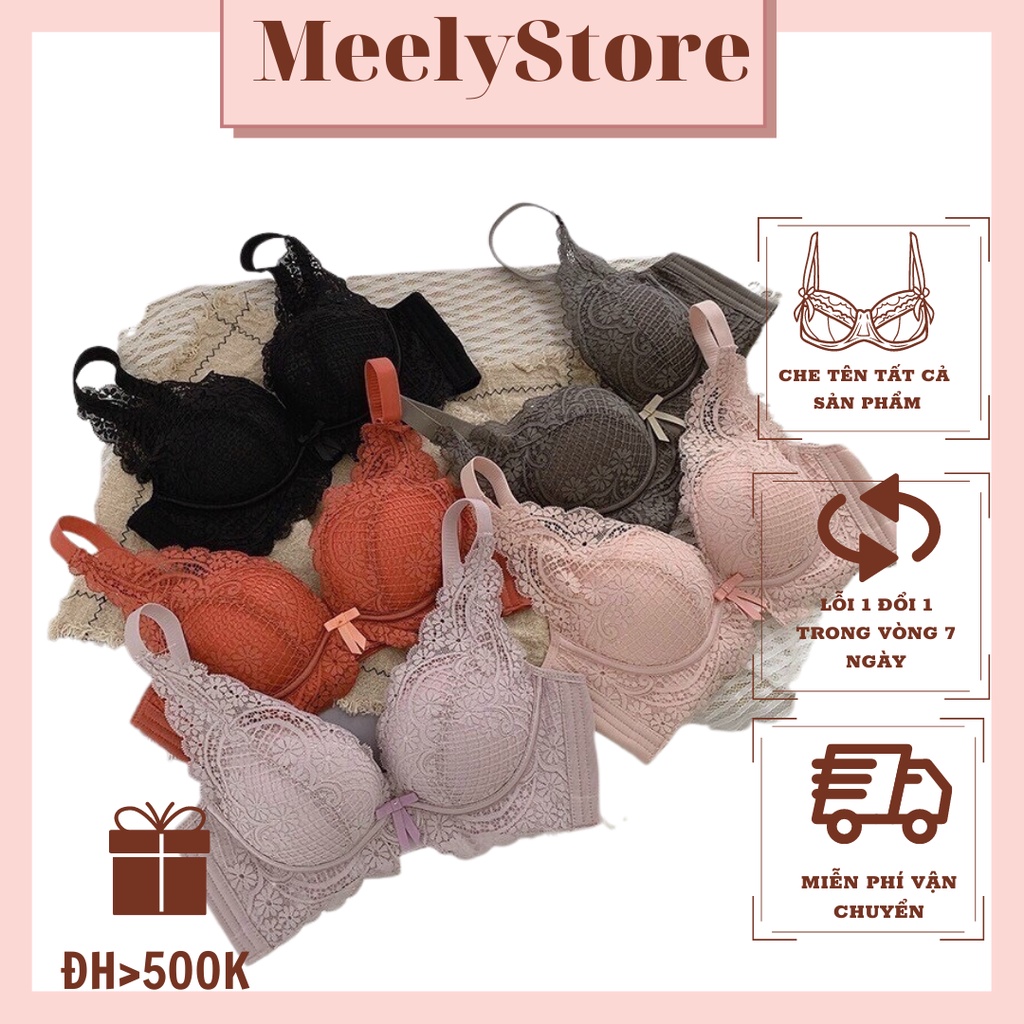 Bộ Lót Không Gọng Đệm Hơi Nữ Cao Cấp Mút Dày Tạo Khe Nâng Ngực Áo Ngực Phong Cách Hàn Quốc Nhẹ Siêu Ôm - B986
