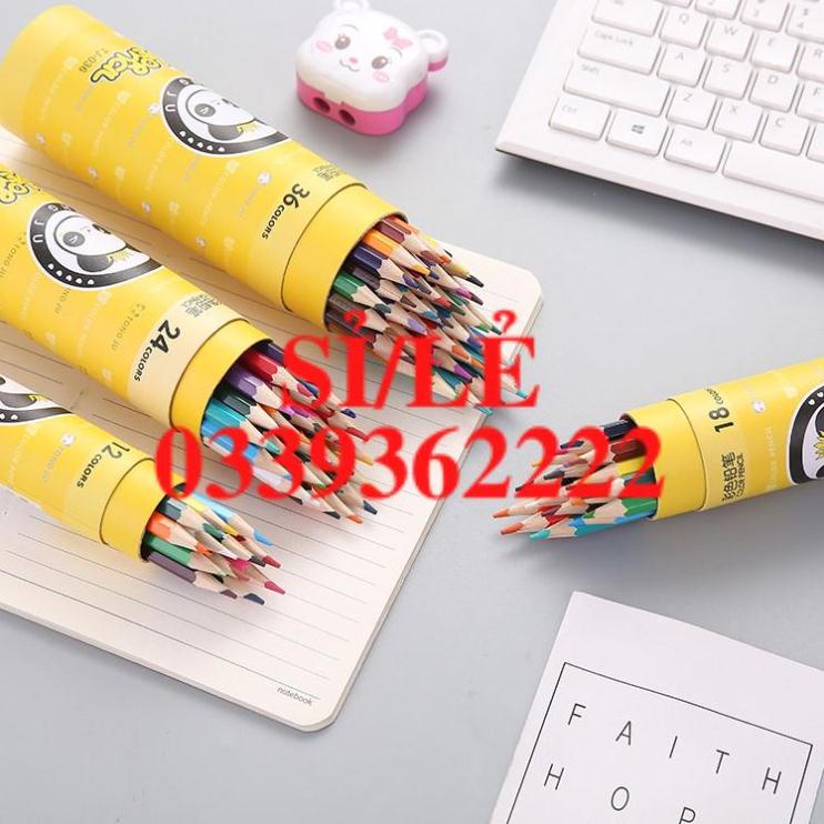 [ COCOLOVE ] Hộp 36 bút chì màu TONG JU hình gấu trúc (BCM36)  HAIANHSHOP