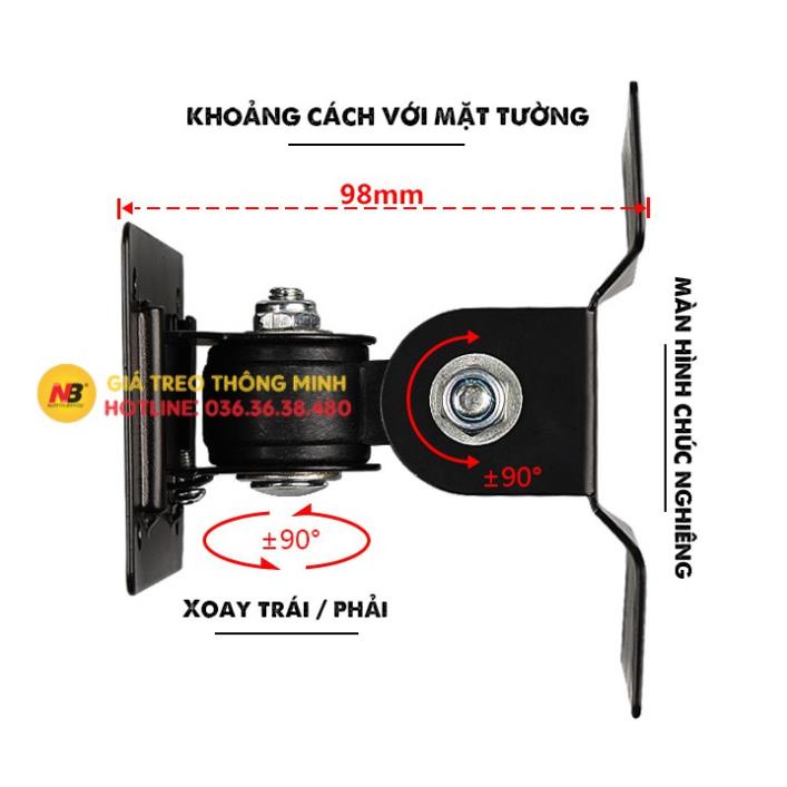 [Trục Thép ] Giá Treo Màn Hình Máy Tính F01 17 - 32 Inch / Xoay 180 Độ ( Gắn Tường ) | BigBuy360 - bigbuy360.vn