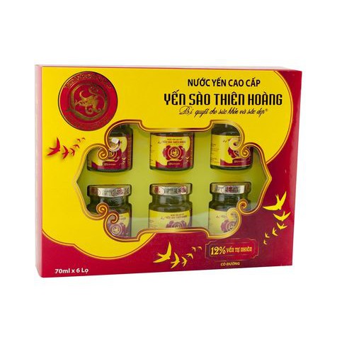 Nước Yến Thiên Hoàng Có Đường 12% 6x70Ml