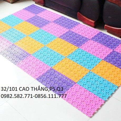 Tấm lót sàn chuồng chó, mèo bằng nhựa nhiều màu bằng nhựa PVC 20x30cm