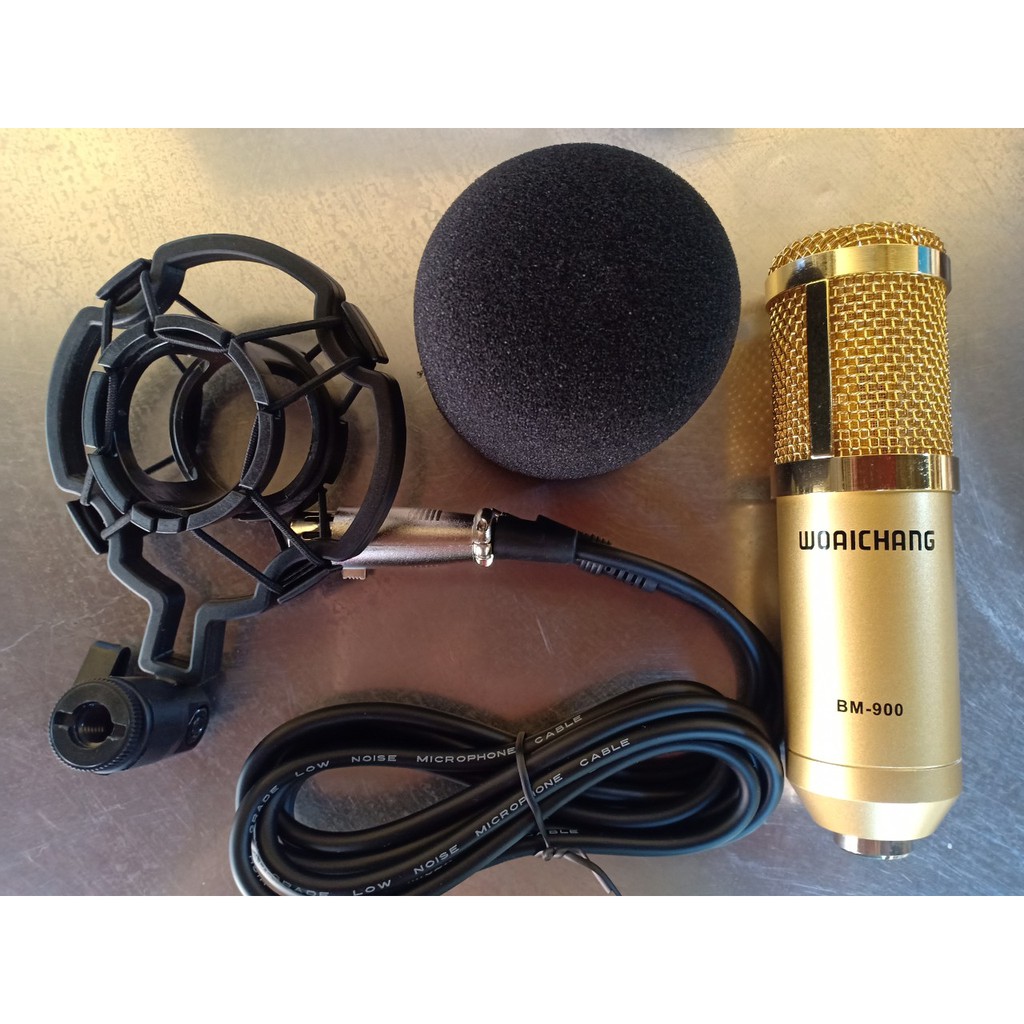 [Mã ELHACE giảm 4% đơn 300K] Micro thu âm livestream hát karaoke cao cấp BM900 Ami chuyên nghiệp bảo hành 12 tháng