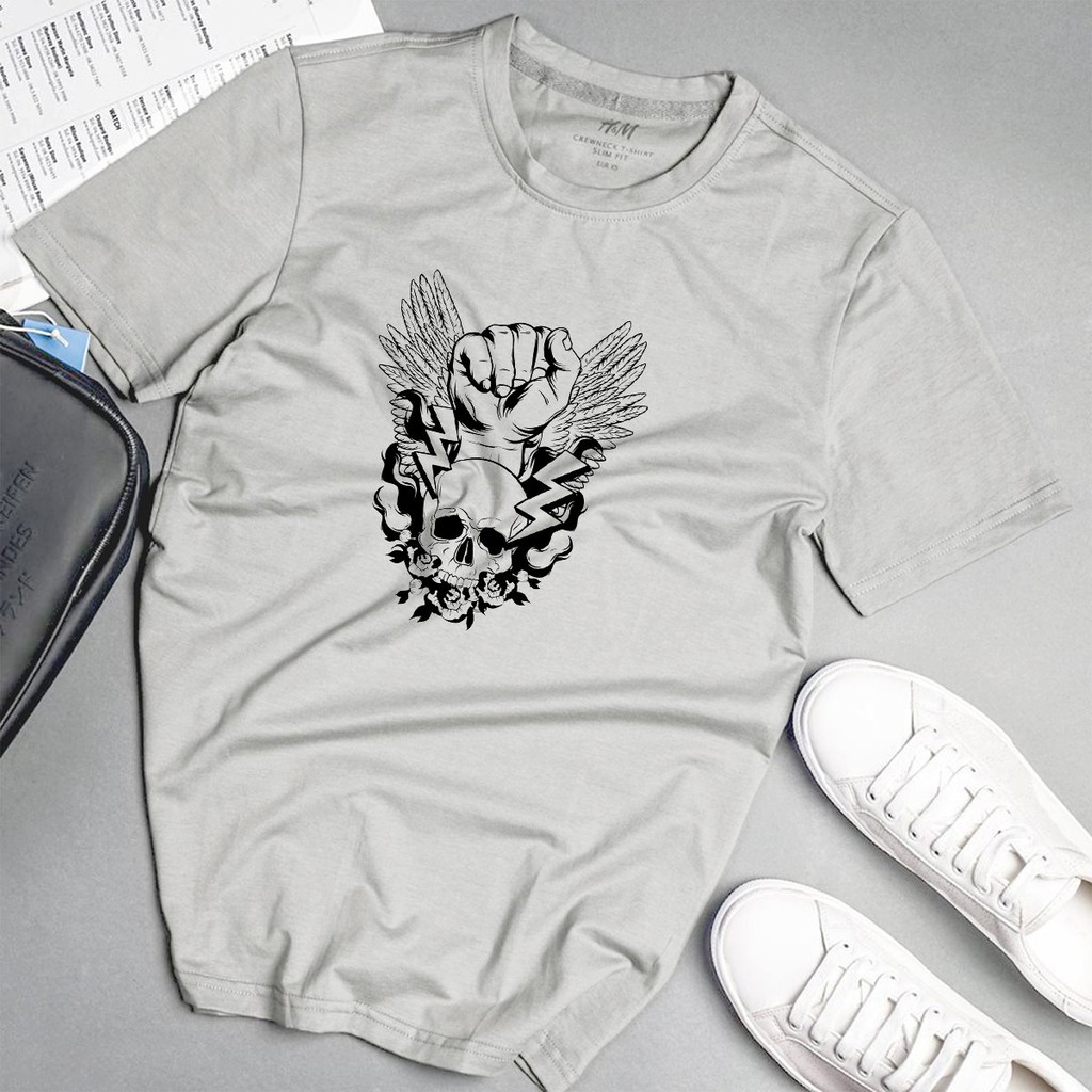 Áo phông nam độc lạ cá tính phong cách unisex màu xám