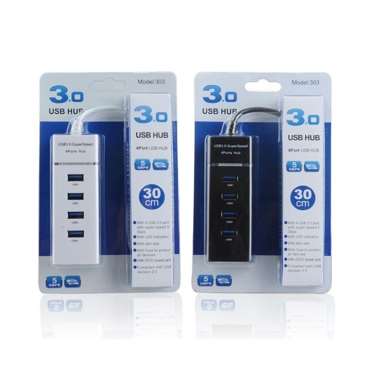 BỘ CHIA USB 4 CỔNG TỐC ĐỘ CAO HUB CHIA CỔNG USB 3.0 CABOS 303