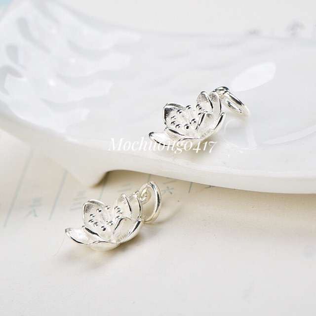 CHUYÊN SỈ  Charm treo bạc hoa mai, hoa mai bạc hàng siêu đẹp - Bạc tốt loại 1, PH165