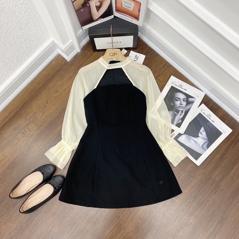 Jum váy  pha tay tơ 2021