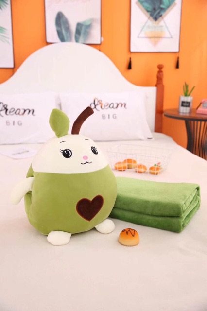 Chăn Gối Văn Phòng mẫu mới thú trái cây đáng yêu