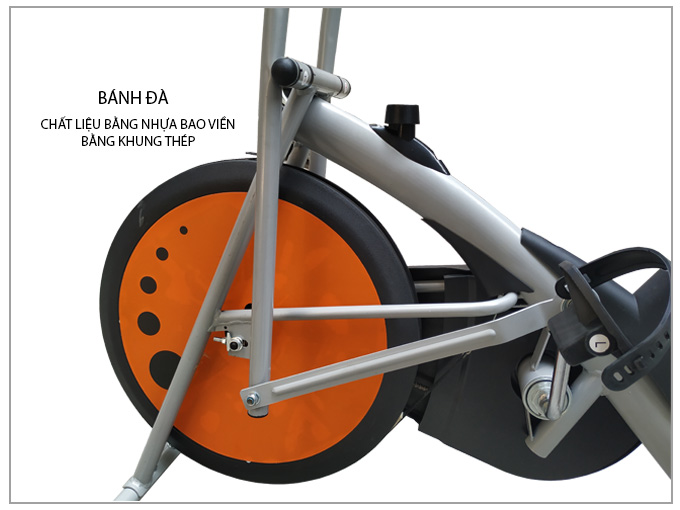hàng trưng bày Xe đạp tập thể dục Airbike MK77 - Bánh đà màu cam