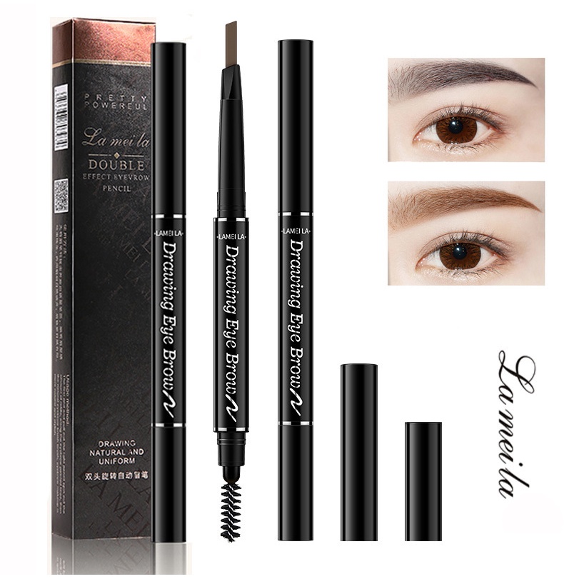 Chì Kẻ Mày Lameila 02 Đầu Double Effect – Bút Kẻ Mày Lameila 2 Đầu Không Thấm Nước
