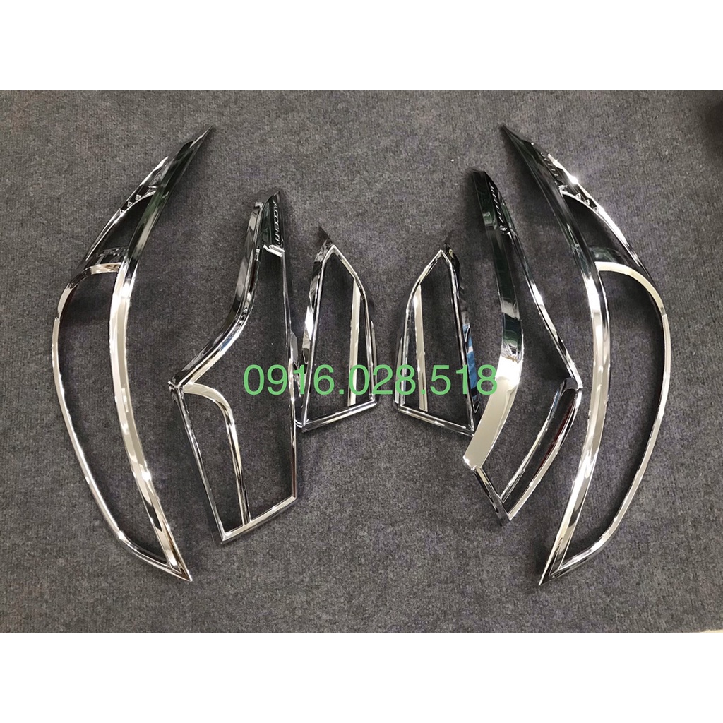 Ốp viền đèn Pha /Hậu xe Hyundai Accent 2018-2019-2020- 2021 2022 2023 mẫu mạ crom