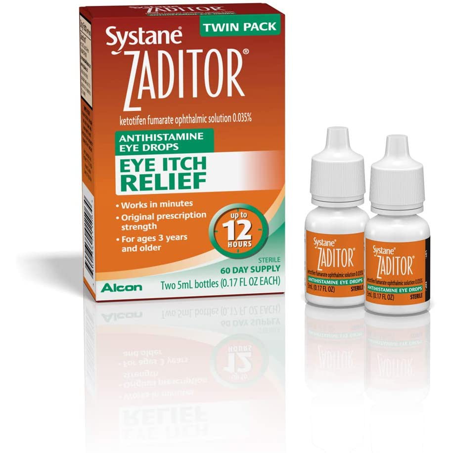 [DATE 3/2022] Hộp 2 chai nhỏ mắt Systane Zaditor Antihistamine Eye Drops 5ML