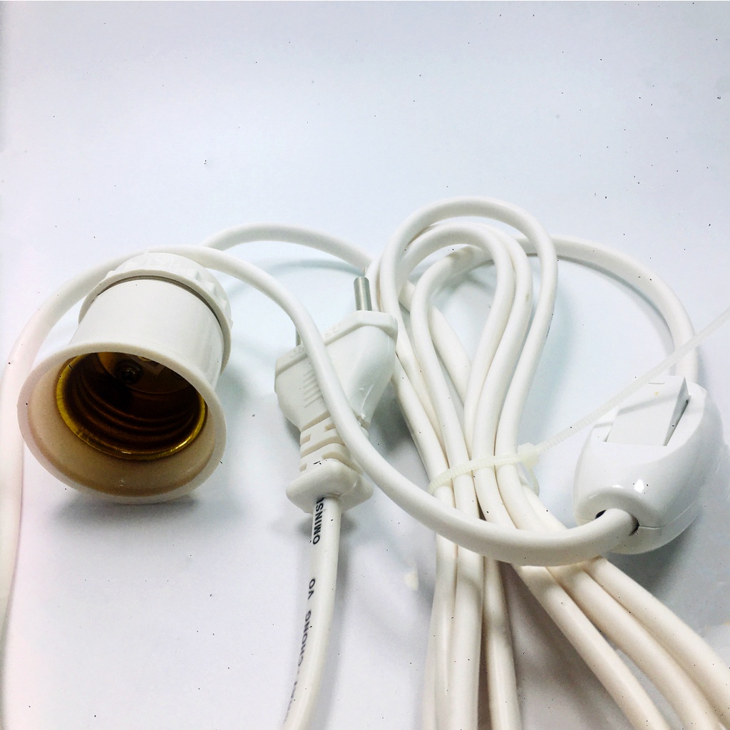 Đui đèn liền dây OMINSU , đui đèn xoáy E27 đấu sẵn dây và công tắc Ominsu