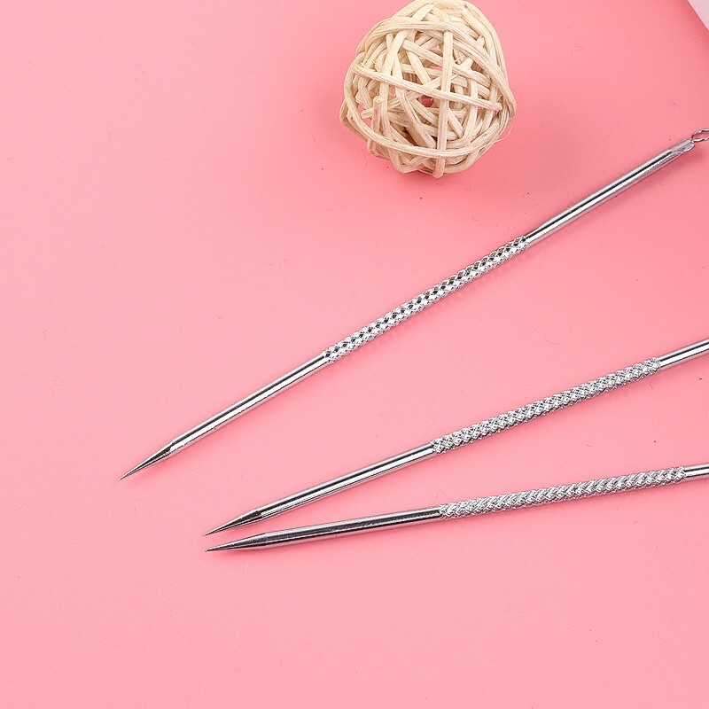 Cây Nặn Mụn 2 Đầu , Chuyên Nặn Trứng Cá , Mụn Đầu Đen Bằng Thép Không Gỉ