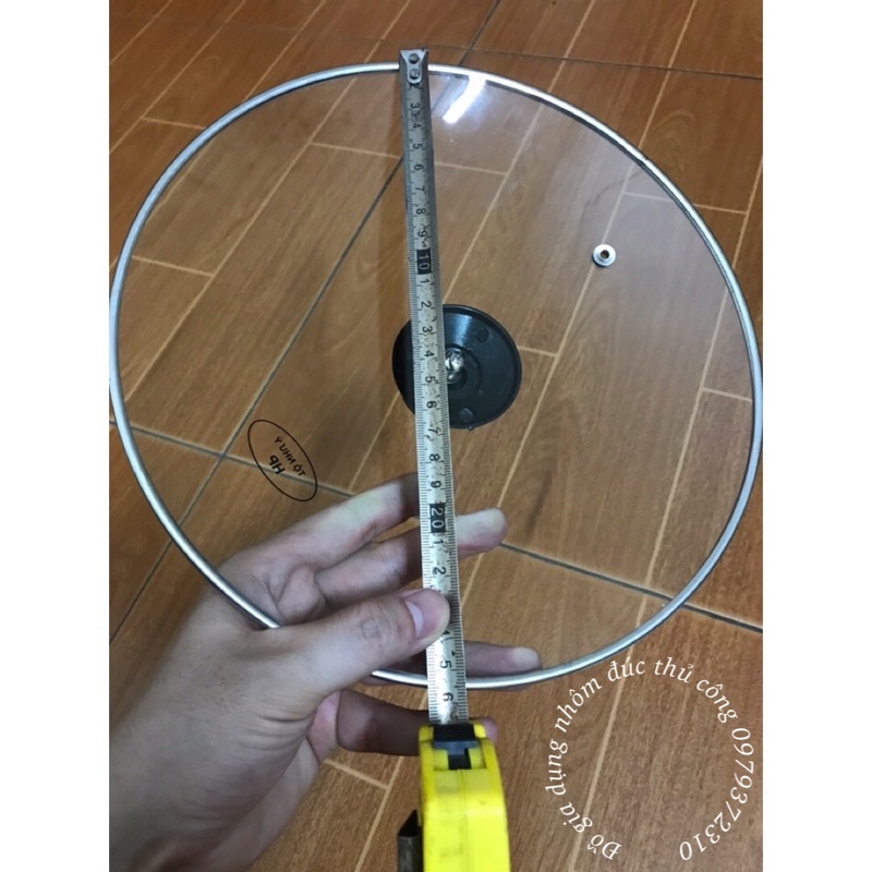 Nắp vung kính cường lực viền inox HP size 14.5cm~25.2cm