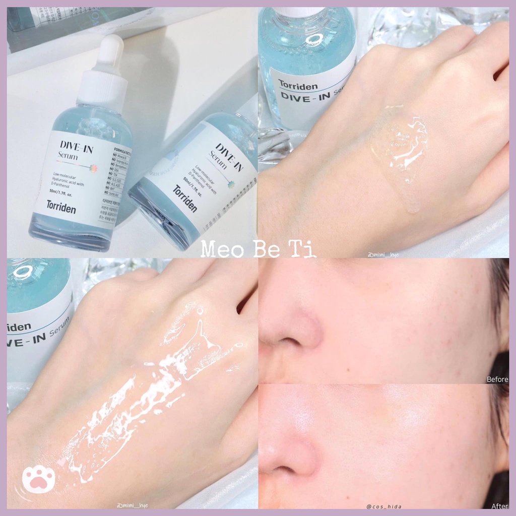 Serum cấp nước - phục hồi da Toriden Dive In mẫu mới 50ml