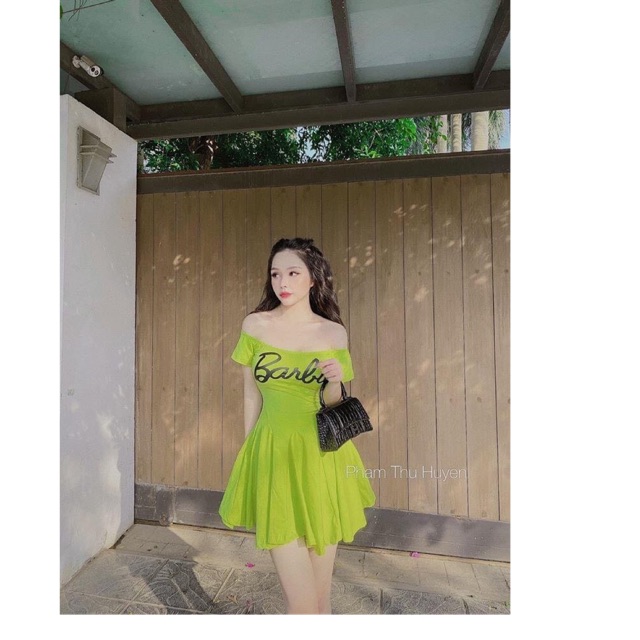 Đầm babie trễ vai( còn 3 đầm sale lỗ)