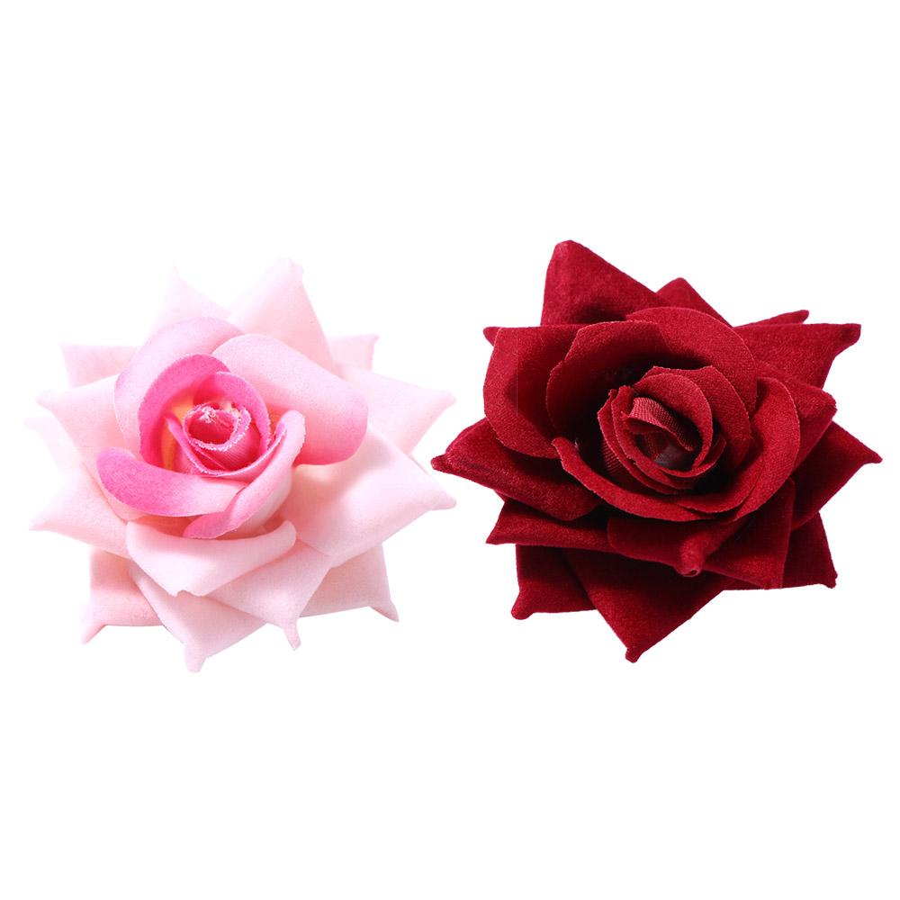 Kẹp Tóc Hình Hoa Hồng Lớn Phong Cách Punk Cổ Điển 2 Cái Cho Nữ