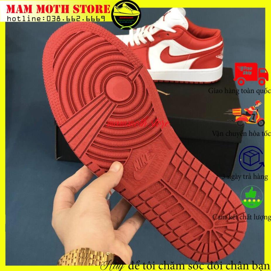 Giày jd, sneaker nam nữ,Air Jordan 1 đỏ gymer thấp hàng 11 full size nam nữ