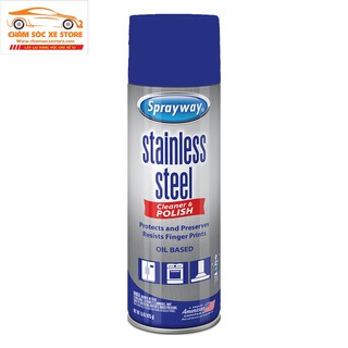 Chai xịt đánh bóng và làm sạch bề mặt inox Sprayway 841 Sprayway Stainless Steel 443ml chamsocxe