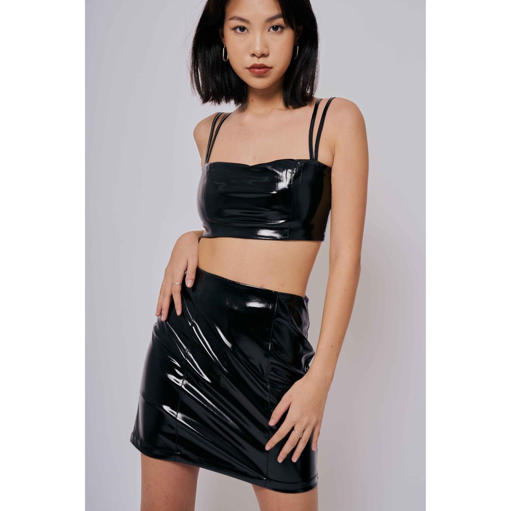 Là min - Váy Da Leather Mini Skirt thumbnail