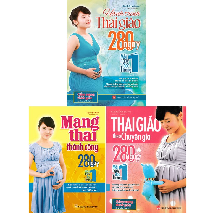 Sách - Combo Thai Giáo Theo Chuyên Gia + Hành Trình Thai Giáo 280 Ngày + Mang Thai Thành Công 280 Ngày (Bộ 3 Cuốn)
