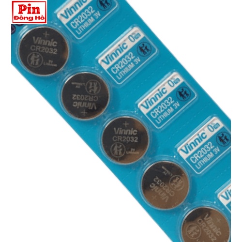 Pin 2032 Vinnic CR2032 1 vỉ 5 viên. Dùng cho cmos, thiết bị điện tử, pin đồng hồ, bảng mạch điện,...