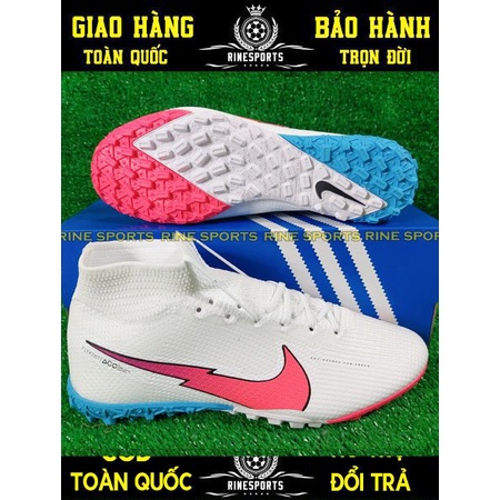 GIÀY BÓNG ĐÁ NHÂN TẠO TF Mercurial Vapor 13 PRO MÀU TRẮNG HÀNG SUPER THAILAND