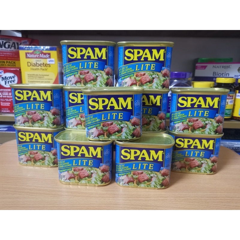 Pate SPAM LITE Ít Mặn caocấp của Mỹ - 50% Less Fat - 25% Less Sodium - 33% Less Calories Hàng Mới của MỸ