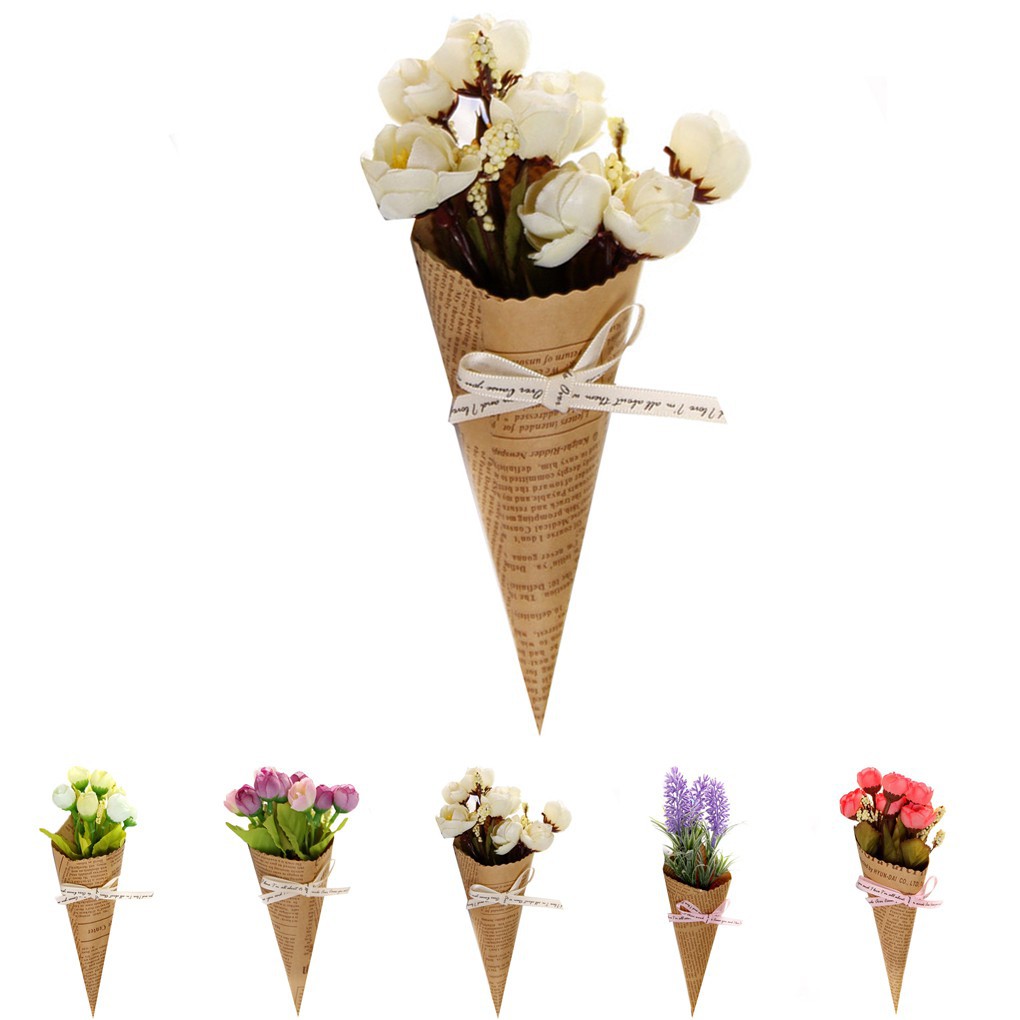 Bó hoa hồng giả dùng trang trí nội thất/ chụp ảnh tiện dụng