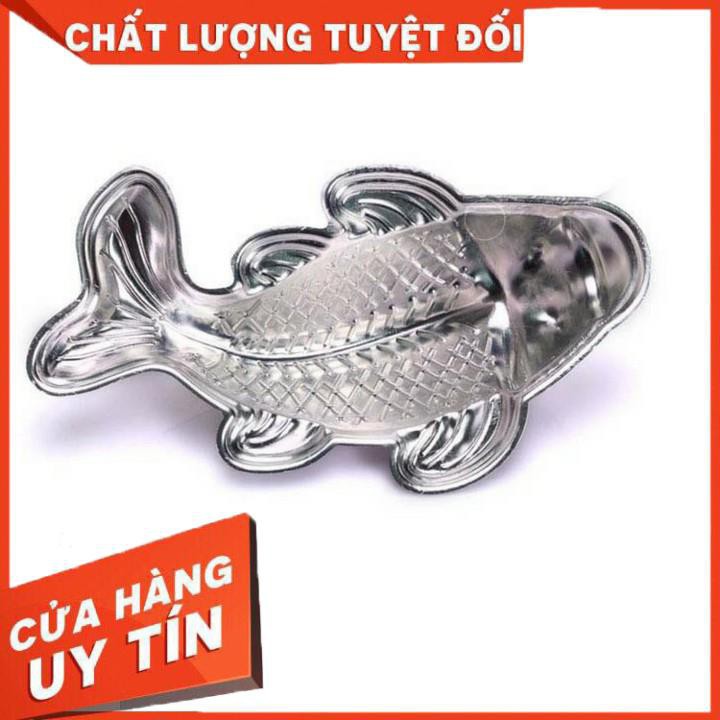 [XẢ KHO+FREE SHIP] Khuôn Xôi Bánh Trung Thu hình cá chép inox loại to loại nhỏ