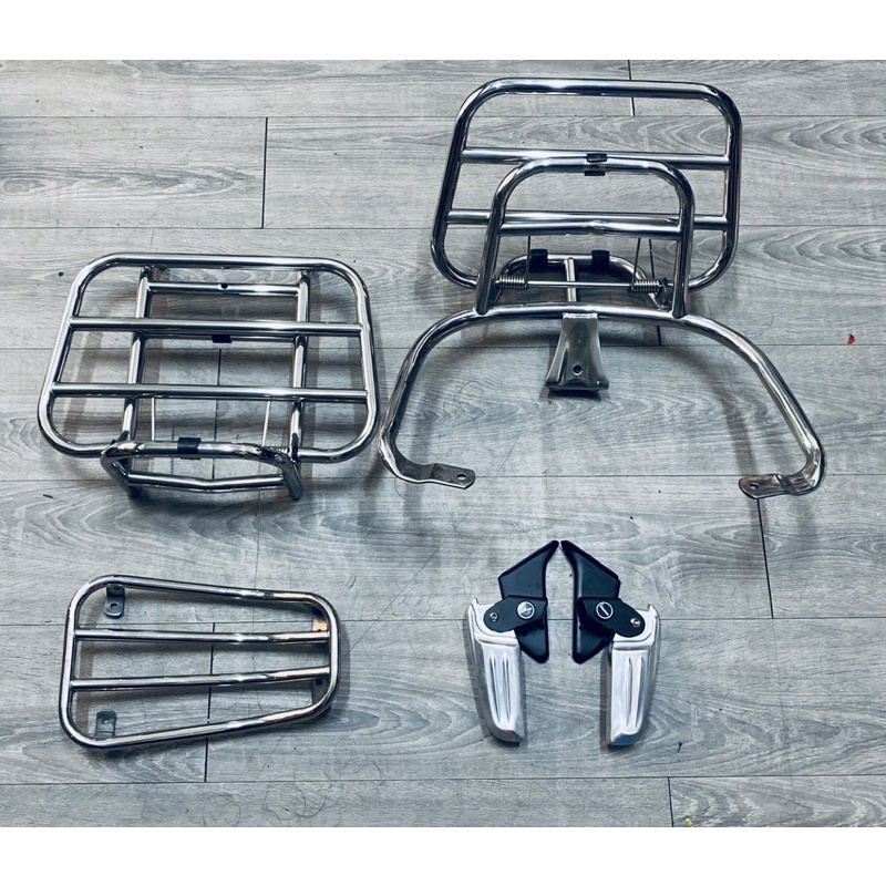 COMBO 4 SẢN PHẨM HOT CHO VESPA : BAGA  TRƯỚC, SAU, GIỮA, GÁC CHÂN