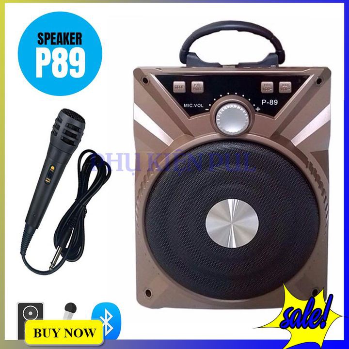 [Free Ship] Loa Bluetooth Karaoke P86/P87/P88/P89 Tặng Kèm Mic