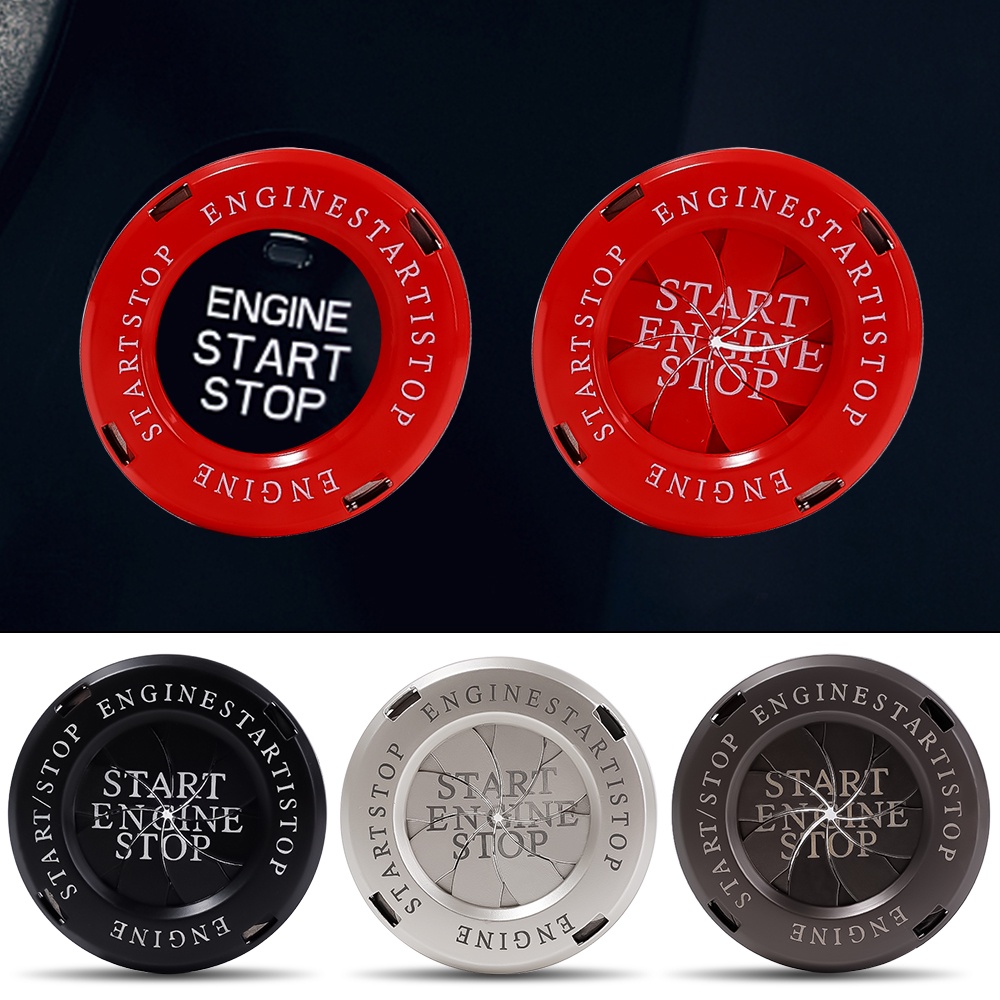 1 Vỏ Trang Trí Nút Khởi Động Xe Hơi Bằng Hợp Kim Kẽm Chất Lượng Cao