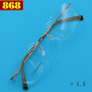 Mắt kính lão thị gọng titan vàng