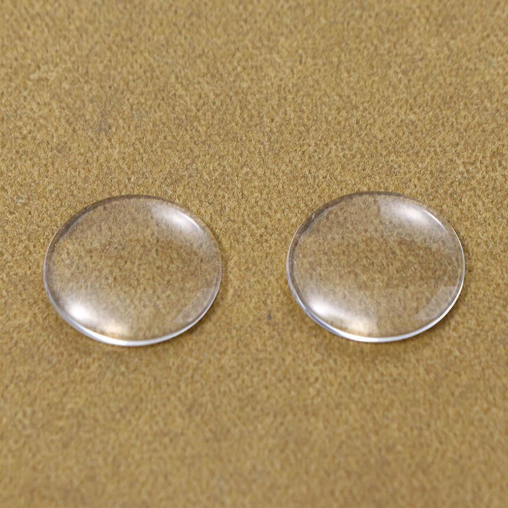 Miếng Dán Mắt Kính Cabochon 14mm Trong Suốt Hình Tròn Dùng Làm Trang Sức