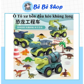 Đồ chơi xe ô tô khủng long chất nhựa cao cấp mô hình xe công trình