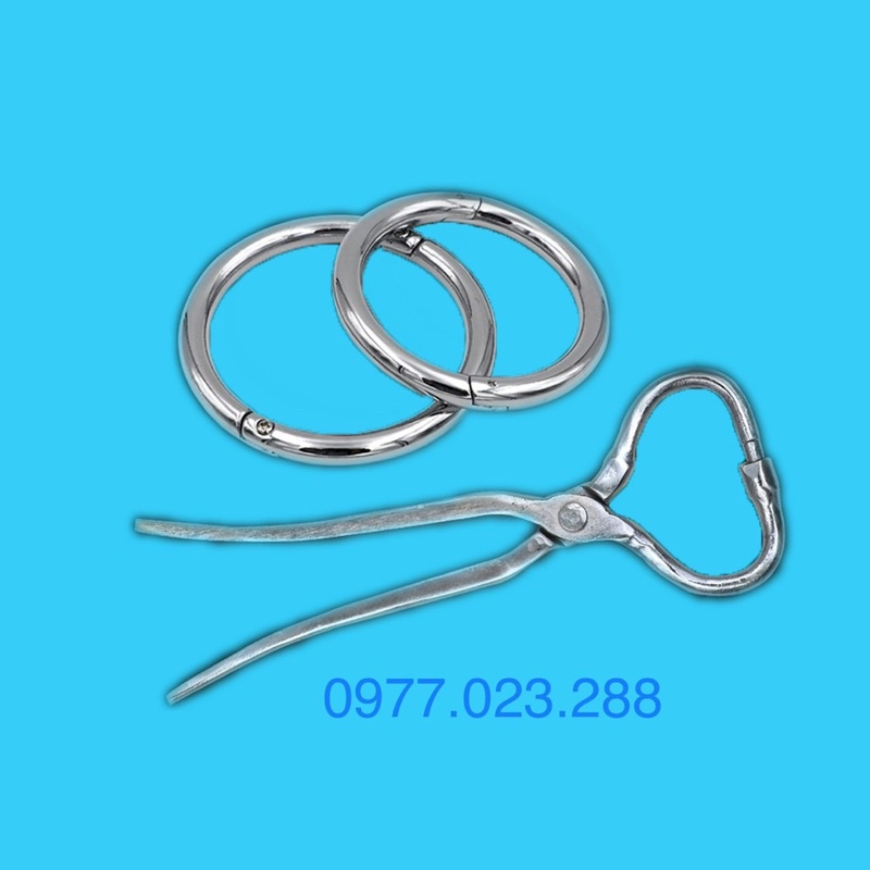 Kìm bấm mũi cho trâu, bò tiện dụng - Vòng xỏ mũi gia súc - Hà Vân Store