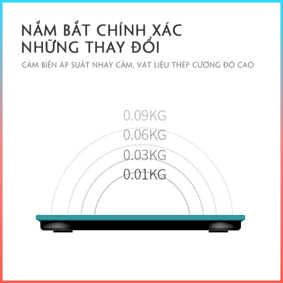 Cân điện tử, cân điện tử mini bluetooth đo lượng mỡ cơ thể, sạc pin dây USB [ bảo hành 12 tháng]