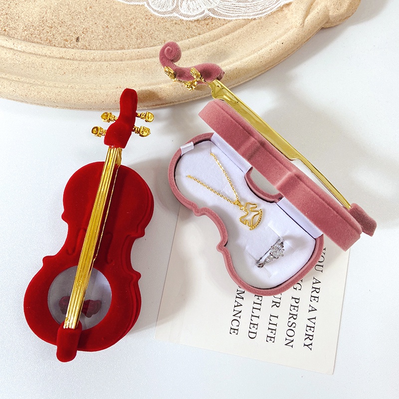 Hộp Đựng Trang Sức Hình Đàn Violin Sáng Tạo