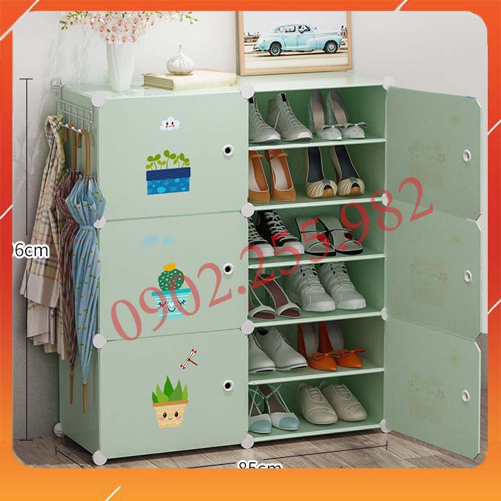 [RẺ NHẤT SHOPEE] TỦ NHỰA LẮP GHÉP ĐỂ GIÀY 12 Ô ( Chia ô)  MẪU CỎ 4 LÁ MAY MẮN  ĐƯỢC NHIỀU LƯỢT MUA NHẤT