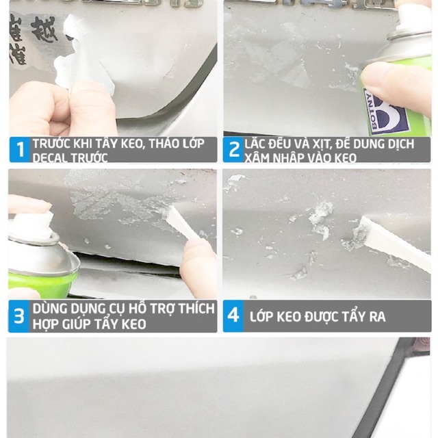 Bình chai dung dịch xịt tẩy keo dán băng dính vết decal 3m đa năng Sticker Remover