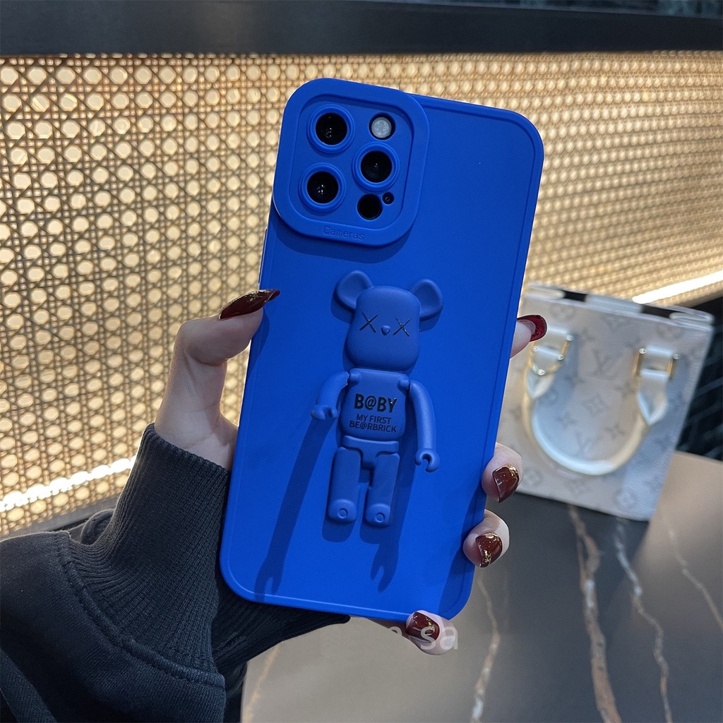 Ốp Điện Thoại Silicon Dẻo Họa Tiết Chú Gấu Dễ Thương Cho IPhone 11 12 13 Pro Max 7 8 Plus Xs Xr Xs Max