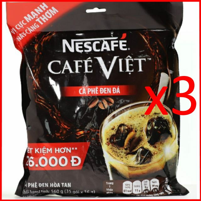 Combo 3 gói cafe Việt 35 gói nhỏ
