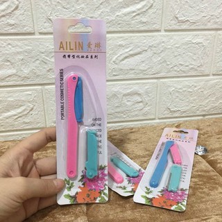 Dao Cạo Lông Mày Ailin bộ 2 lưỡi dao cạo tỉa lông mày