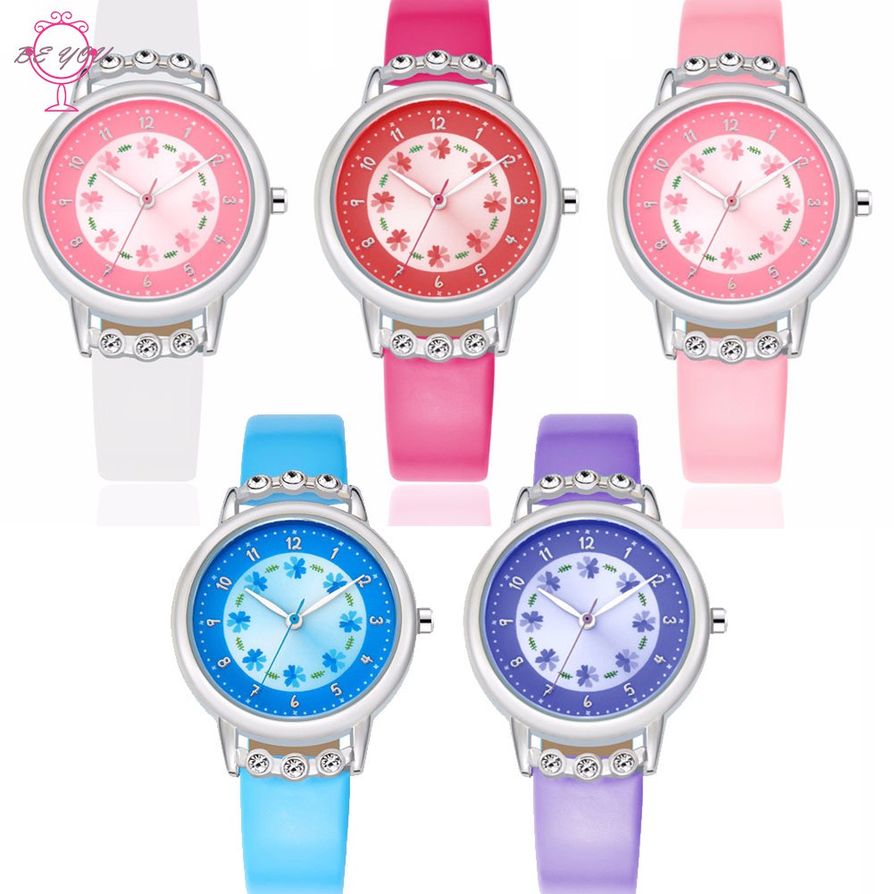 Đồng hồ đính đá kiểu dáng hoạt hình dễ thương cho bé gái | BigBuy360 - bigbuy360.vn