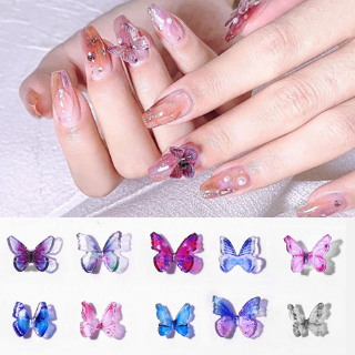 Miếng Dán Trang Trí Móng Tay Hình Bướm 3D DIY