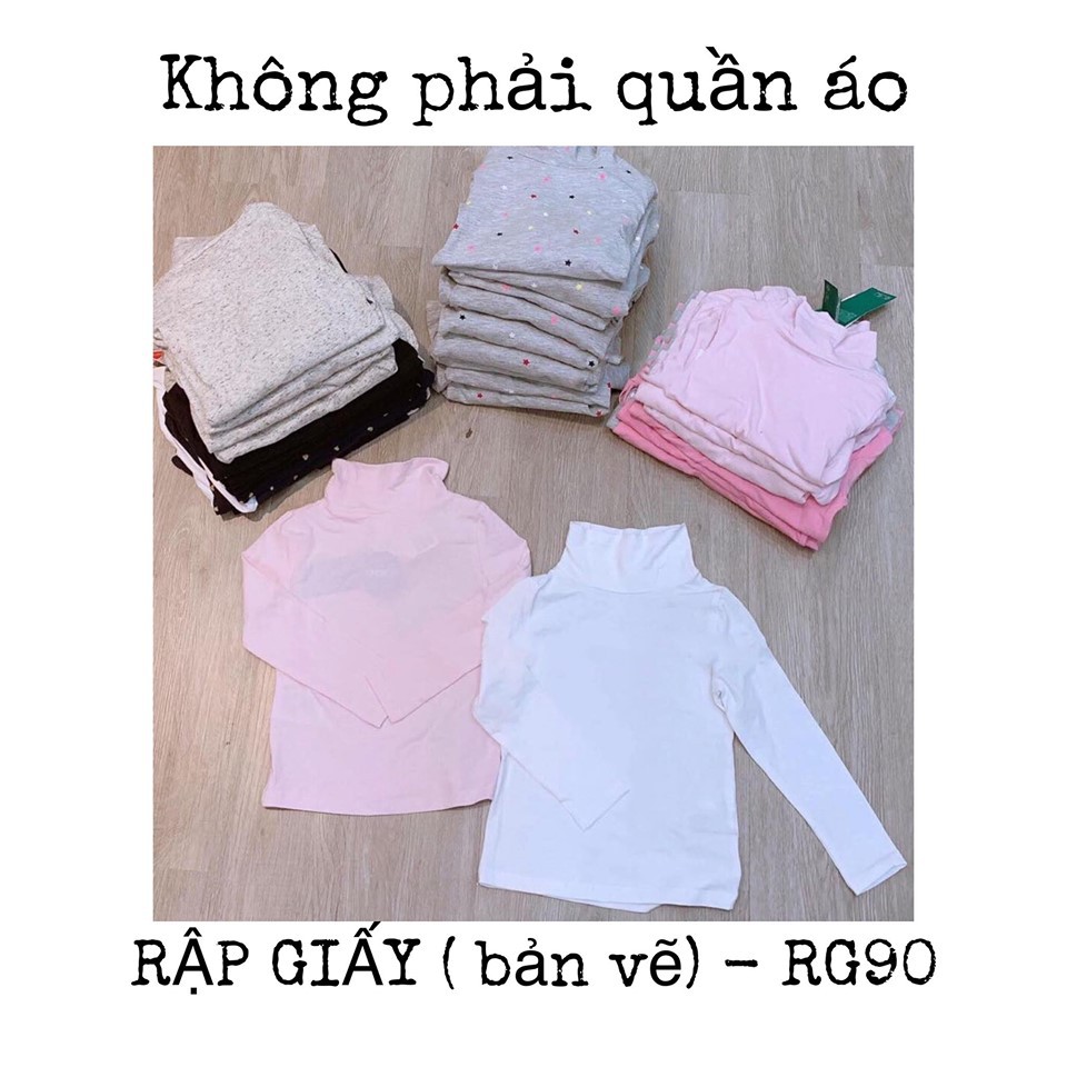 RG90_ Rập giấy may bộ đồ thun cho bé