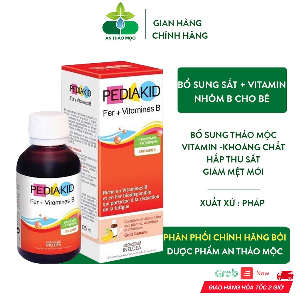 Bổ Sung Sắt Vitamin Nhóm B PEDIAKID Fer + Vitamines B Cho Trẻ Nhỏ Phát Triển Toàn Diện