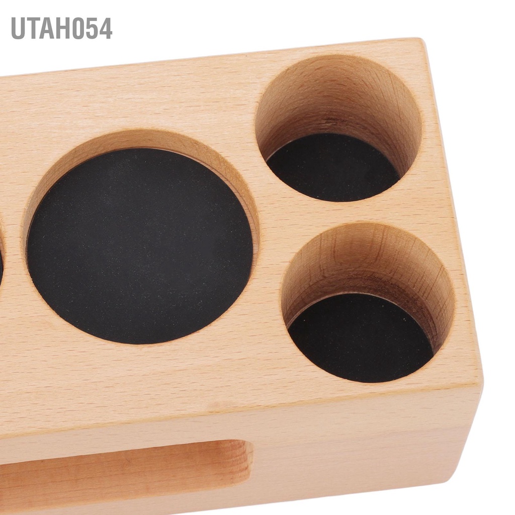 Utah054 Giá đỡ băng đĩa cà phê bằng gỗ 5 lỗ Trạm không trượt với thảm cho quán Trang chủ