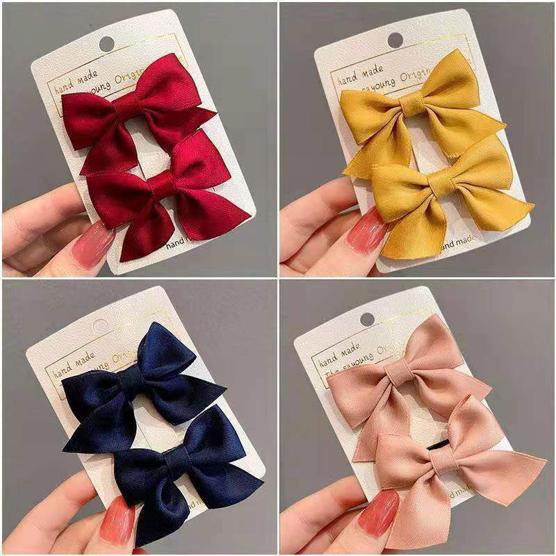 Set 2 kẹp tóc nơ TENDER AFTERNOONS dễ thương phong cách Hàn Quốc